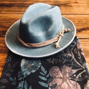 NWT blue suede fedora